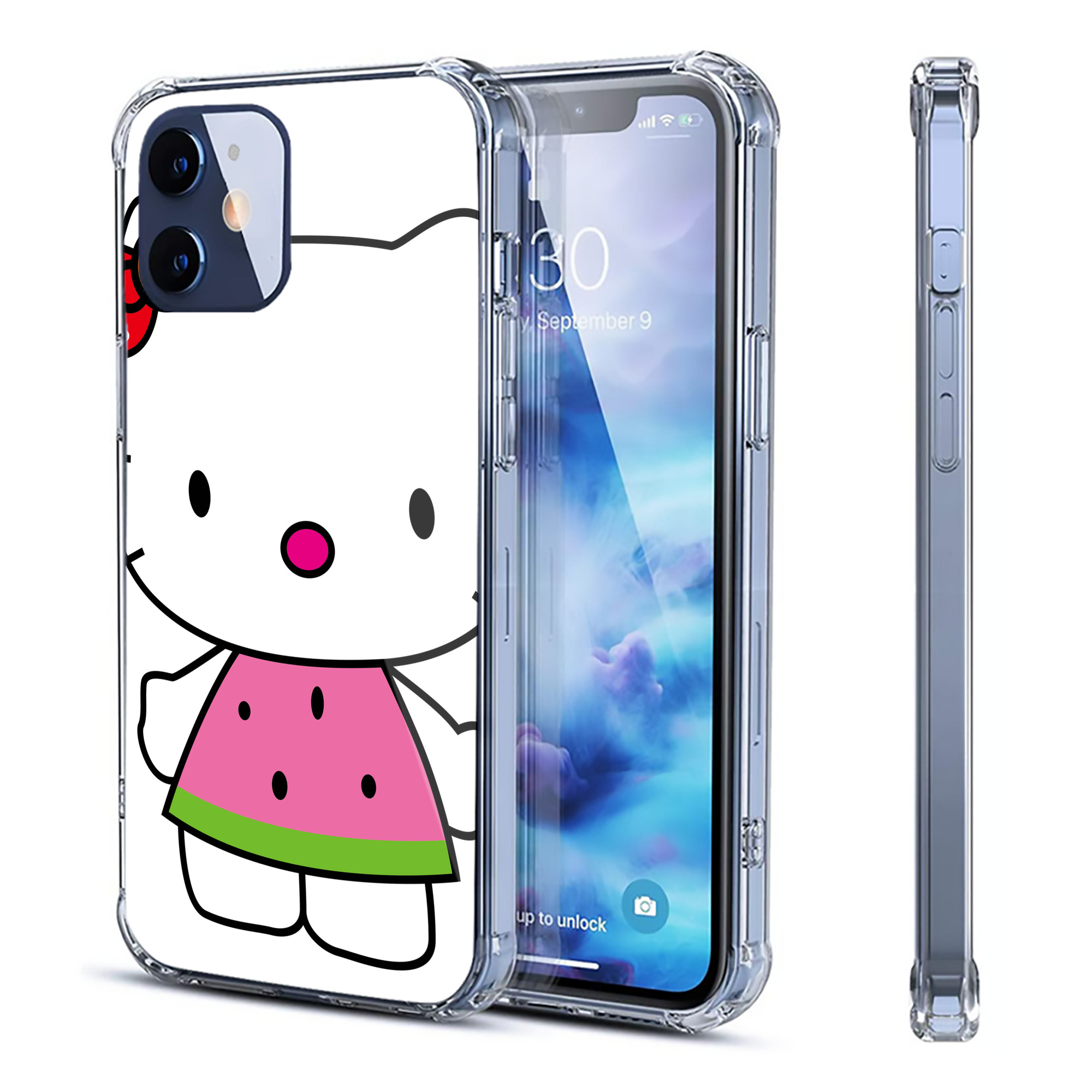 （画像用） Hello Kitty ハローキティ 【iPhone 12シリーズ対応】透明スマホケース（クリアソフトケース）